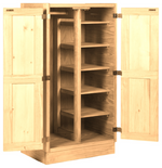 Classic Double Wardrobe with Shelves