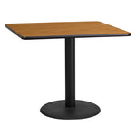 Square Dining Table Round Base