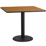 Square Dining Table Round Base