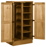 Classic Double Wardrobe with Shelves