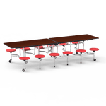 Twelve Seat Virco Mobile Stool Table