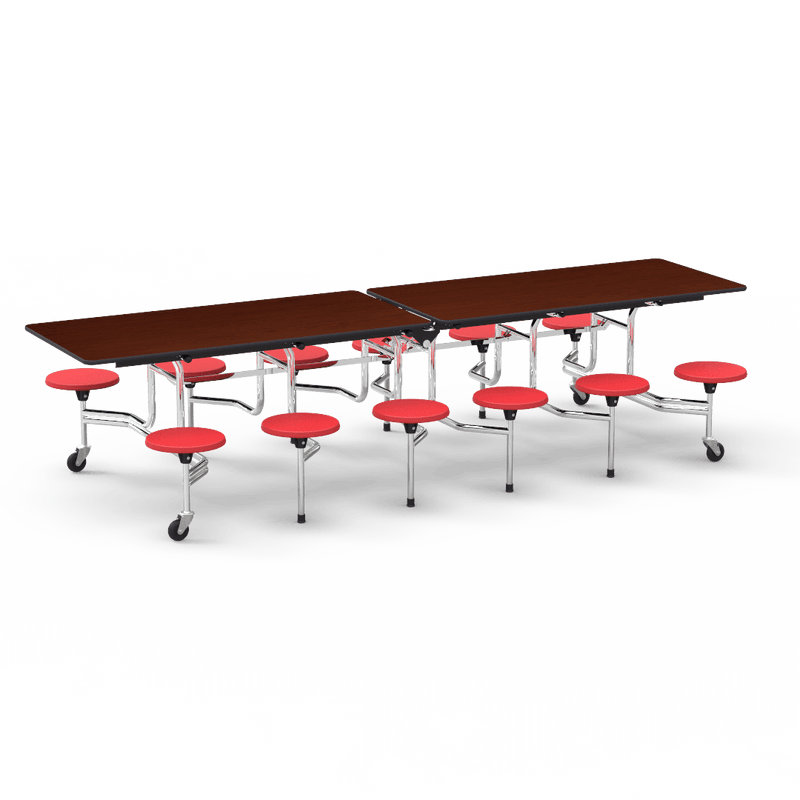 Twelve Seat Virco Mobile Stool Table