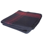 Wool Blanket Red-Striped Navy