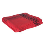 Wool Blanket Navy-Striped Red