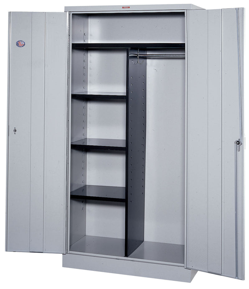 Double Wardrobe With Shelves Metal